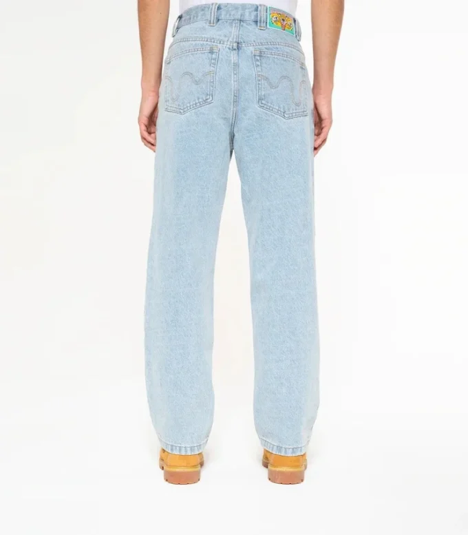 Running dog double scoop denim pant