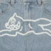 Running dog double scoop denim pant