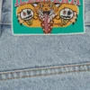 Running dog double scoop denim pant