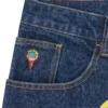 Running dog double scoop denim pants Running dog double scoop denim pants