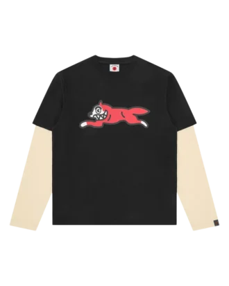 Running dog layered ls t-shirt