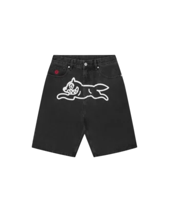 Running dog triple scoop denim shorts