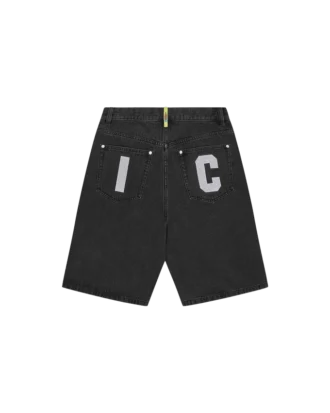 Running dog triple scoop denim shorts