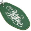 Script logo leather keyring
