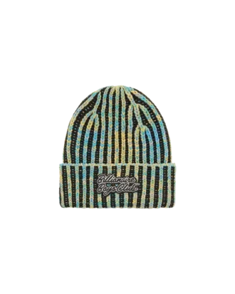 Script logo space dye beanie