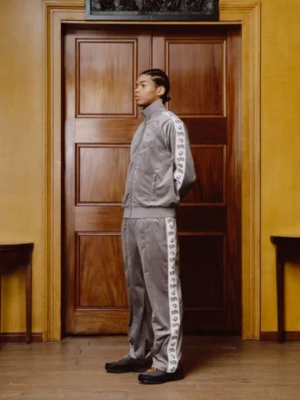 Small arch logo taped velour track top