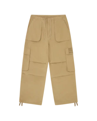 Straight logo parachute pants