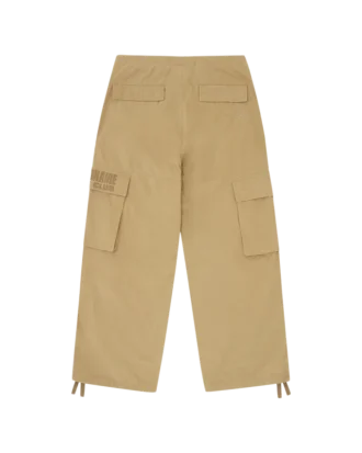 Straight logo parachute pants