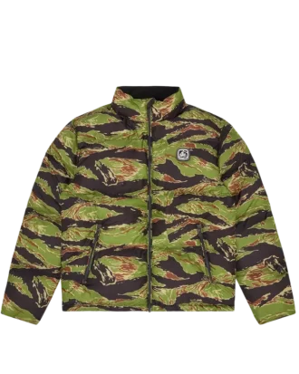 Tiger stripe puffer jacket