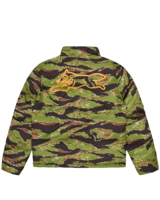 Tiger stripe puffer jacket