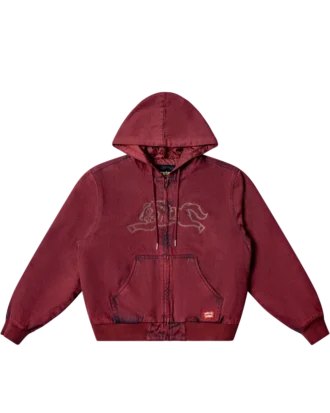 Washed zip hoodie
