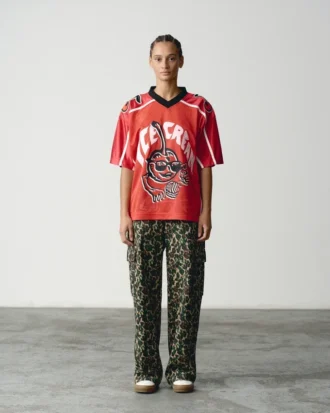 Womens cherry football jersey