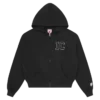 Womens crystal zip through hood