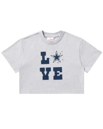 Womens dallas cowboys cropped tee