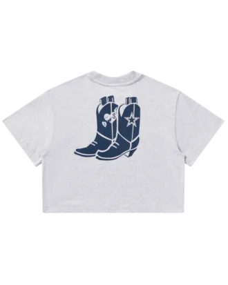 Womens dallas cowboys cropped tee