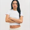 Womens script chaser baby tee