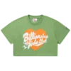 Womens script heart cropped tee