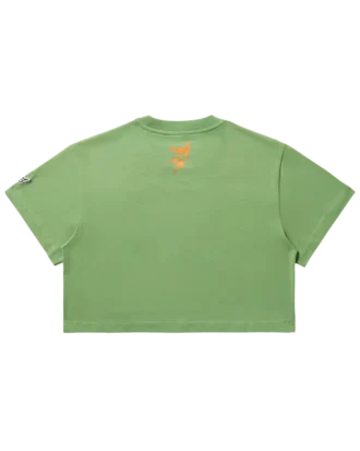 Womens script heart cropped tee