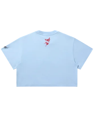 Womens script heart cropped tee